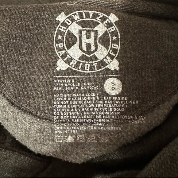 Howitzer Style Patriot MFG Men's Size Small Black & Dark Gray "We the People" - Picture 5 of 5